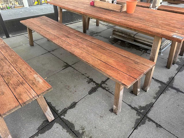 Hutten - houten terrasbank(4x) - afbeelding 2 van  9