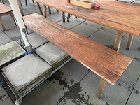 Hutten - houten terrasbank(4x) - afbeelding 4 van  9