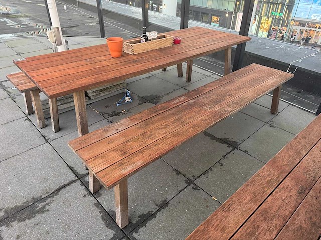 Hutten - houten terrasbank(4x) - afbeelding 6 van  9