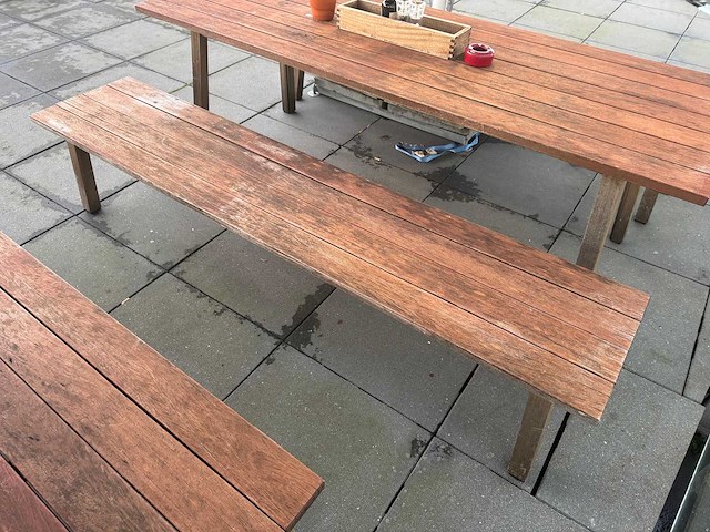 Hutten - houten terrasbank(4x) - afbeelding 7 van  9