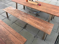 Hutten - houten terrasbank(4x) - afbeelding 7 van  9