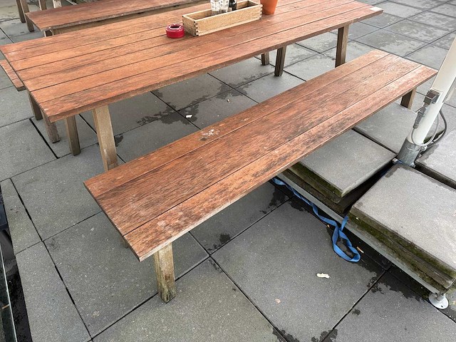 Hutten - houten terrasbank(4x) - afbeelding 8 van  9