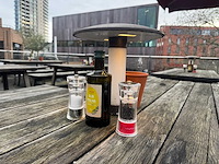 Hutten - houten terrasset tafel met 2 banken - afbeelding 3 van  6