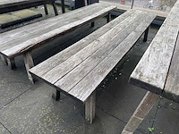 Hutten - houten terrasset tafel met 2 banken - afbeelding 7 van  7