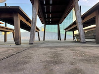 Hutten - houten terrasset tafel met 2 banken - afbeelding 6 van  7