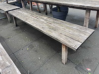Hutten - houten terrasset tafel met 2 banken - afbeelding 6 van  6