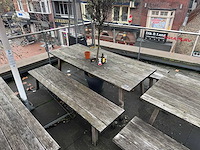 Hutten - houten terrasset tafel met 2 banken - afbeelding 1 van  7
