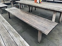Hutten - houten terrasset tafel met 2 banken - afbeelding 6 van  6