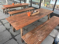 Hutten - houten terrastafel (2x) - afbeelding 2 van  9