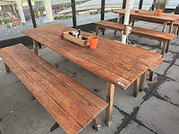 Hutten - houten terrastafel (2x) - afbeelding 3 van  9