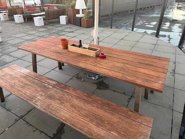 Hutten - houten terrastafel (2x) - afbeelding 6 van  9