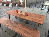 Hutten - houten terrastafel (2x) - afbeelding 6 van  9