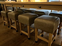 Hutten - kruk met lederen zitting (8x) - afbeelding 5 van  5