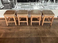 Hutten - lage kruk (4x) - afbeelding 1 van  4