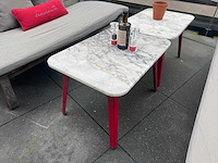 Hutten - marmeren terrastafel (2x) - afbeelding 1 van  3