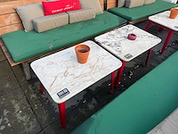 Hutten - marmeren terrastafel (2x) - afbeelding 1 van  5