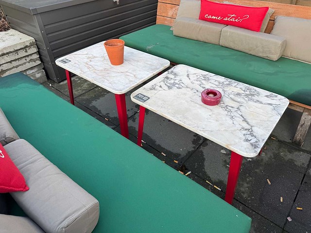 Hutten - marmeren terrastafel (2x) - afbeelding 2 van  5