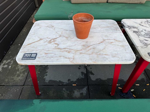 Hutten - marmeren terrastafel (2x) - afbeelding 4 van  5