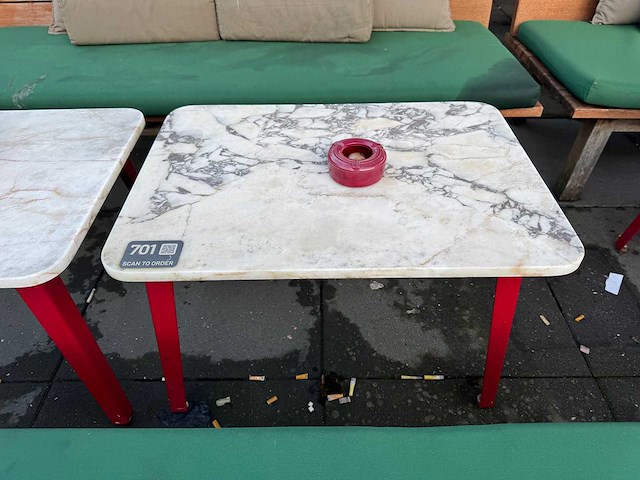 Hutten - marmeren terrastafel (2x) - afbeelding 5 van  5