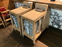 Hutten - mobiel houten servicemeubel (2x) - afbeelding 1 van  2