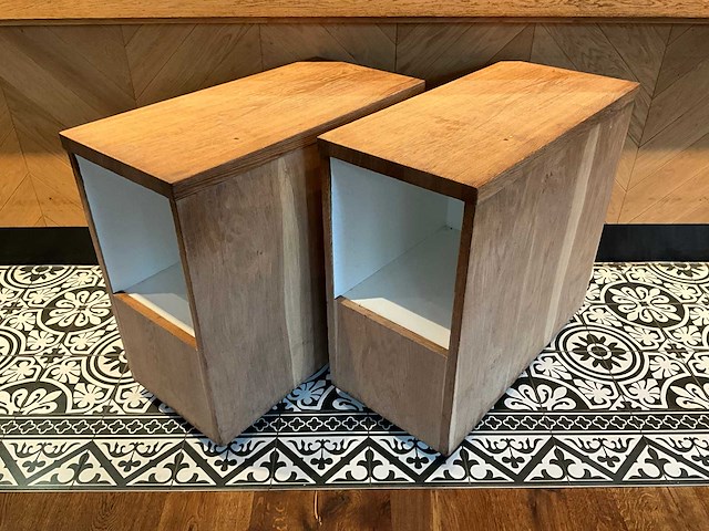 Hutten - mobiel houten servicemeubel (2x) - afbeelding 1 van  4