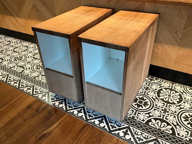 Hutten - mobiel houten servicemeubel (2x) - afbeelding 2 van  4