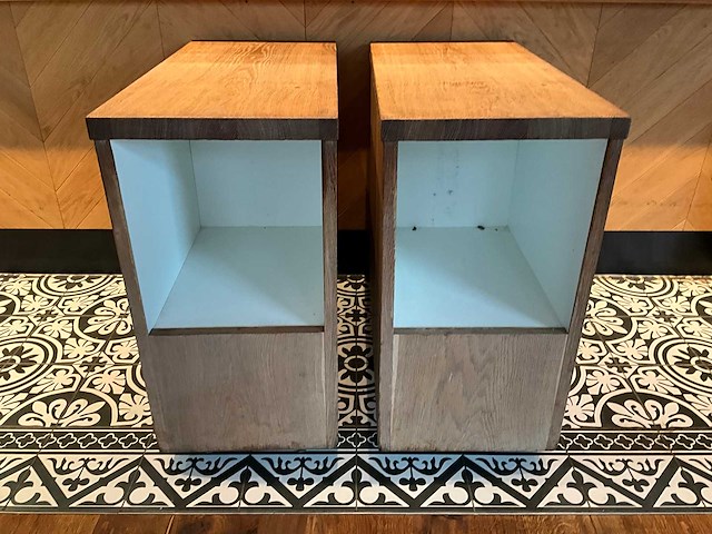 Hutten - mobiel houten servicemeubel (2x) - afbeelding 3 van  4