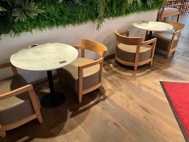 Hutten - restauranttafel ø 80 cm (2x) - afbeelding 1 van  5