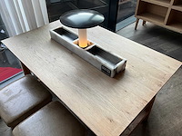 Hutten - restauranttafel met 4 lage krukken - afbeelding 3 van  6