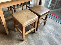 Hutten - restauranttafel met 4 lage krukken - afbeelding 6 van  6