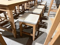 Hutten - restauranttafel met 6 krukken (2x) - afbeelding 8 van  8