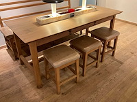 Hutten - restauranttafel met marmeren opbouw en verlichting (2x) - afbeelding 5 van  6