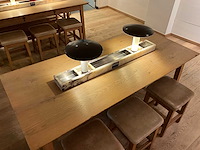 Hutten - restauranttafel met marmeren opbouw en verlichting (2x) - afbeelding 3 van  6