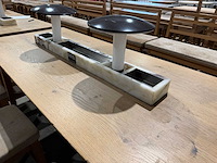 Hutten - restauranttafel met marmeren opbouw en verlichting
