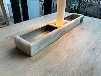 Hutten - restauranttafel met marmeren opbouw en verlichting - afbeelding 4 van  5