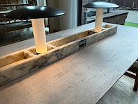 Hutten - restauranttafel met marmeren opbouw & verlichting (2x) - afbeelding 3 van  5