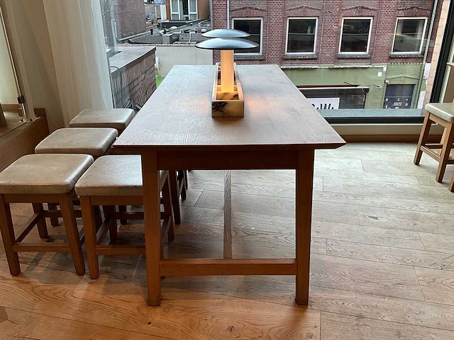 Hutten - restauranttafel met marmeren opbouw & verlichting (2x) - afbeelding 5 van  5