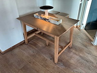 Hutten - restauranttafel met marmeren opbouw & verlichting - afbeelding 1 van  4