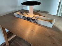 Hutten - restauranttafel met marmeren opbouw & verlichting - afbeelding 2 van  4