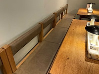 Hutten - set van halfhoge tafels (2x), banken (2x) & krukken (5x) - afbeelding 2 van  8