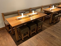 Hutten - set van halfhoge tafels (2x), banken (2x) & krukken (5x) - afbeelding 1 van  10