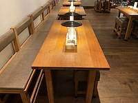 Hutten - set van halfhoge tafels (2x), banken (2x) & krukken (5x) - afbeelding 7 van  10