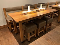 Hutten - set van halfhoge tafels (2x), banken (2x) & krukken (5x) - afbeelding 3 van  10