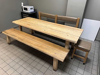 Hutten - tafel met 2 banken - afbeelding 1 van  7