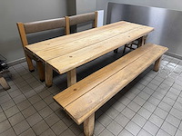 Hutten - tafel met 2 banken - afbeelding 3 van  7