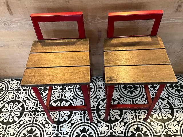 Hutten - terras barkruk met rugleuning (12x) - afbeelding 6 van  9