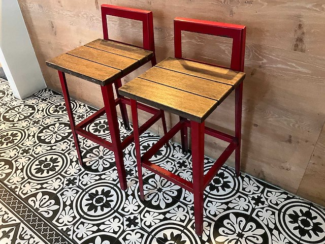 Hutten - terras barkruk met rugleuning (12x) - afbeelding 3 van  9