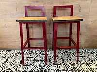 Hutten - terras barkruk met rugleuning (12x) - afbeelding 8 van  9