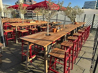 Hutten - terras barkruk met rugleuning (12x) - afbeelding 1 van  4