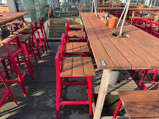 Hutten - terras barkruk met rugleuning (12x) - afbeelding 5 van  5